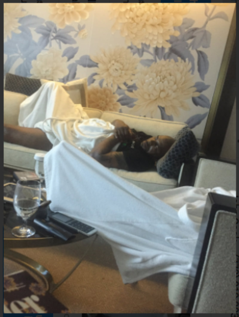 A photo of R. Kelly in a Chicago hotel room provided by “Kim,” a former girlfriend of Kelly’s who described life in his inner circle to Jezebel.